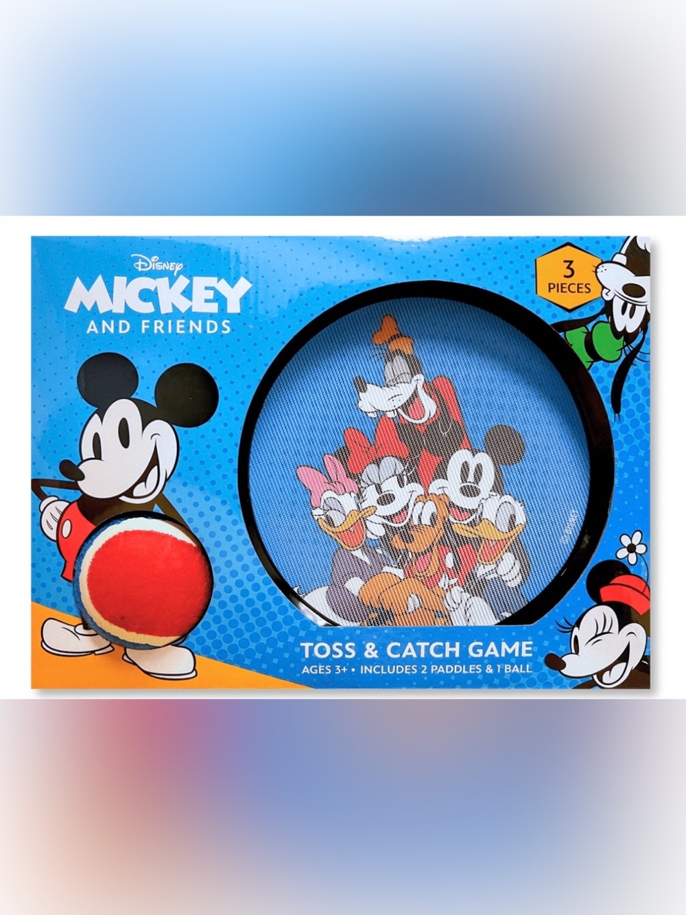 BRAND NEW Disney Mickey & Friends Blue Toss & Catch Game